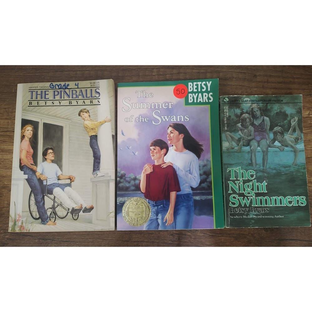 Lot 3 Betsy Byars Chapter Books  Summer of the Swans The Pinballs Night Swimmers